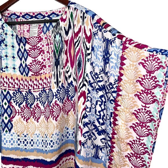 Chicos Size Large / XL Cover Up Kimono Blouse Shirt Top Boho Bohemian Beach Swim - Picture 4 of 7